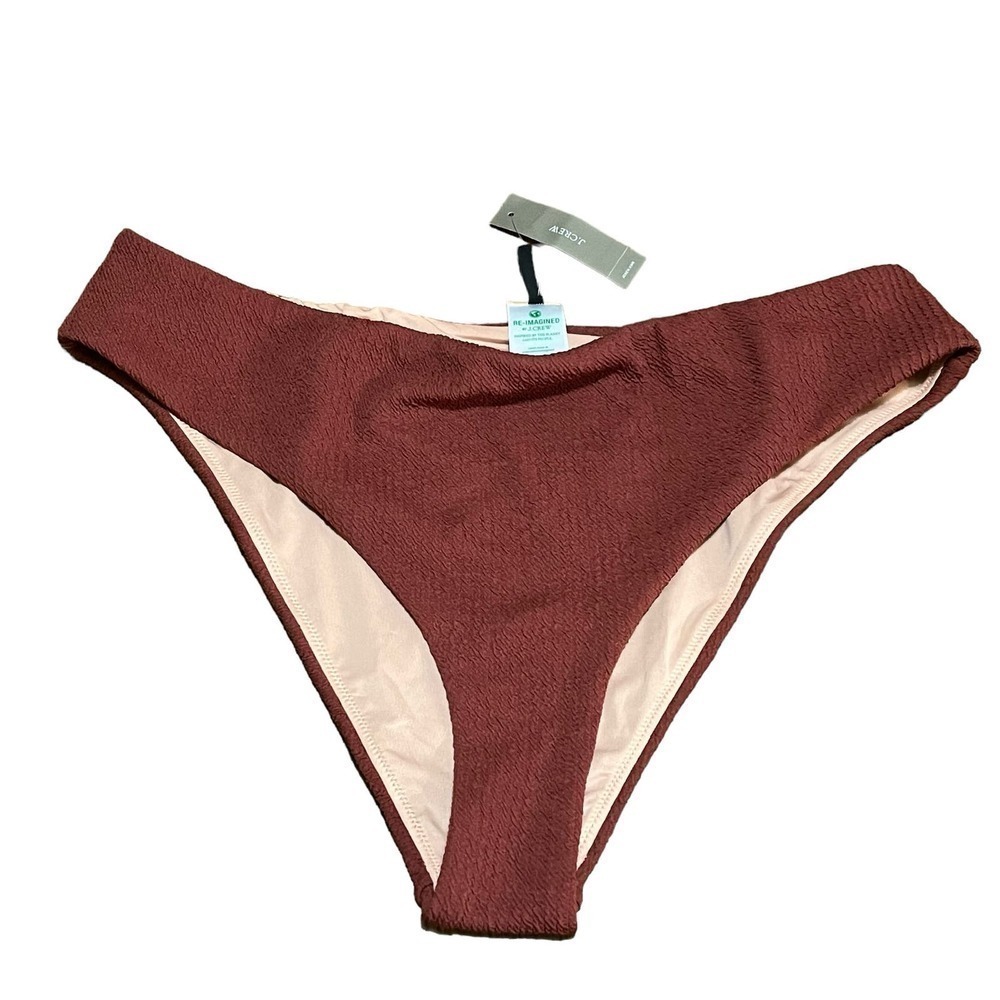 J. Crew Textured High Rise Trendy Cheeky Bikini Bottoms Swim Suit Size 2XL New